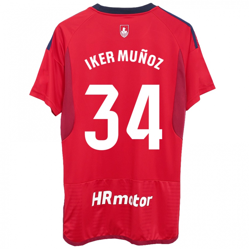 Enfant Maillot Iker Muñoz #34 Rouge Tenues Domicile 2023/24 T-Shirt Suisse