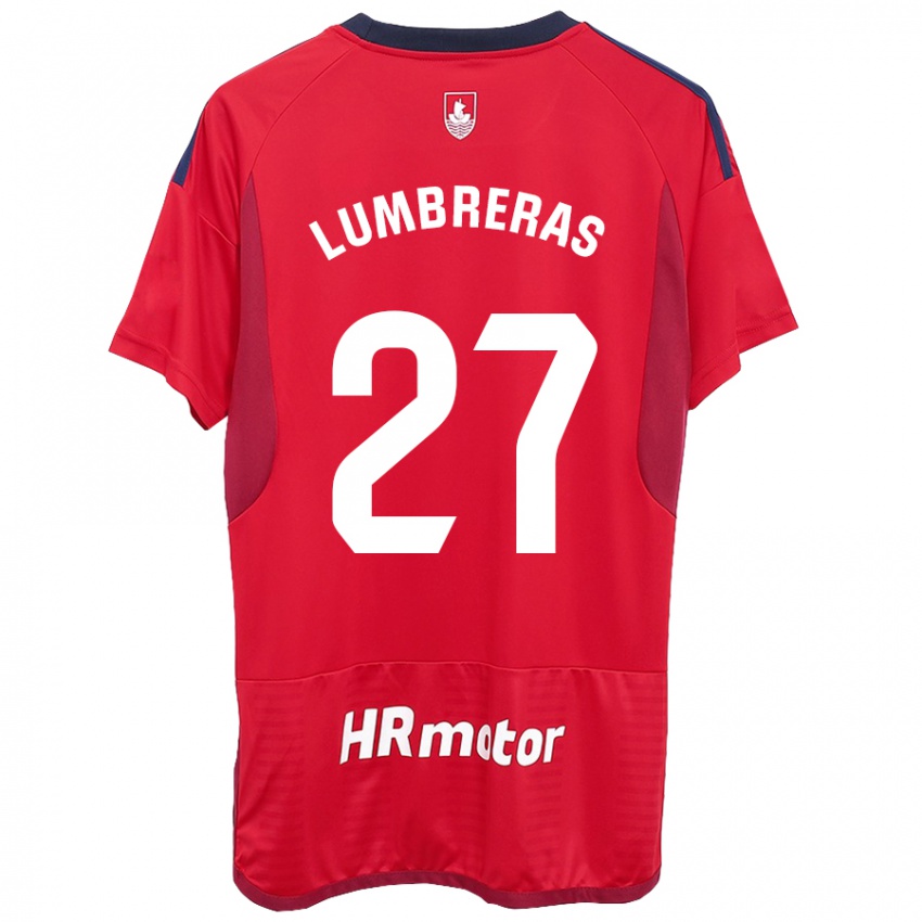 Enfant Maillot Carlos Lumbreras #27 Rouge Tenues Domicile 2023/24 T-Shirt Suisse