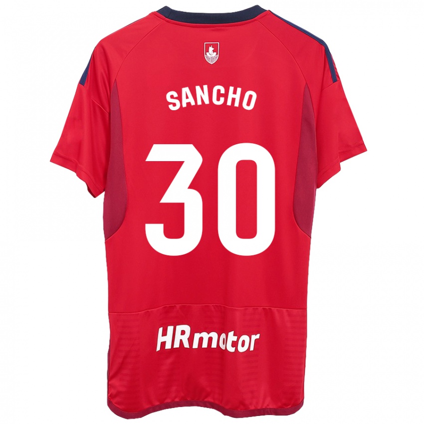 Enfant Maillot Dani Sancho #30 Rouge Tenues Domicile 2023/24 T-Shirt Suisse