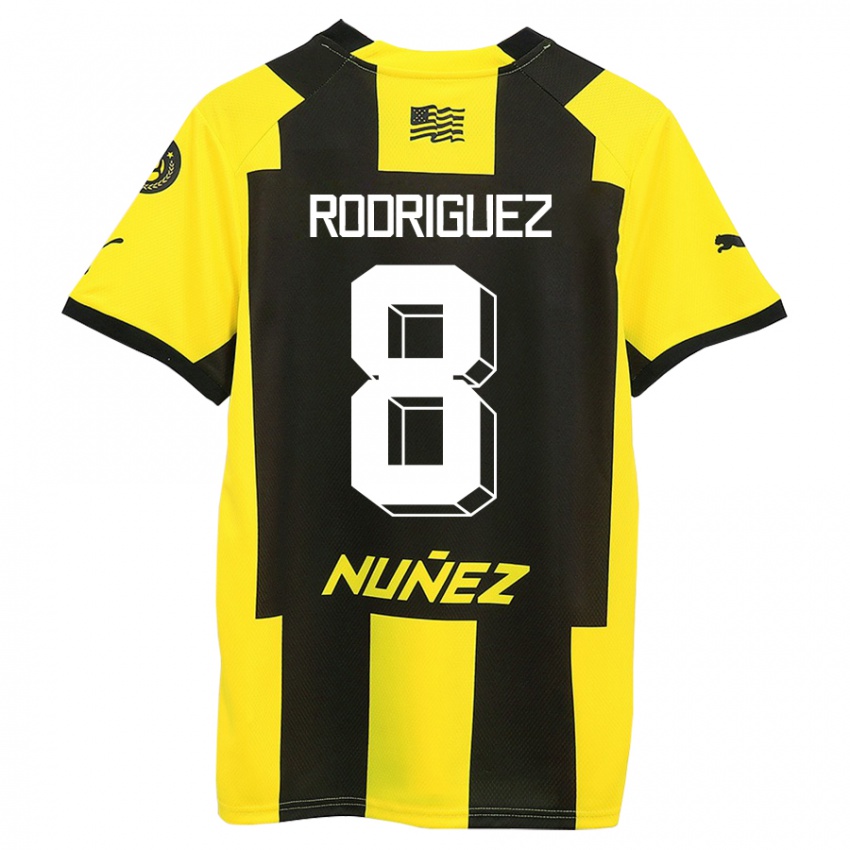 Kinder Sebastián Rodríguez #8 Gelb Schwarz Heimtrikot Trikot 2023/24 T-Shirt Schweiz