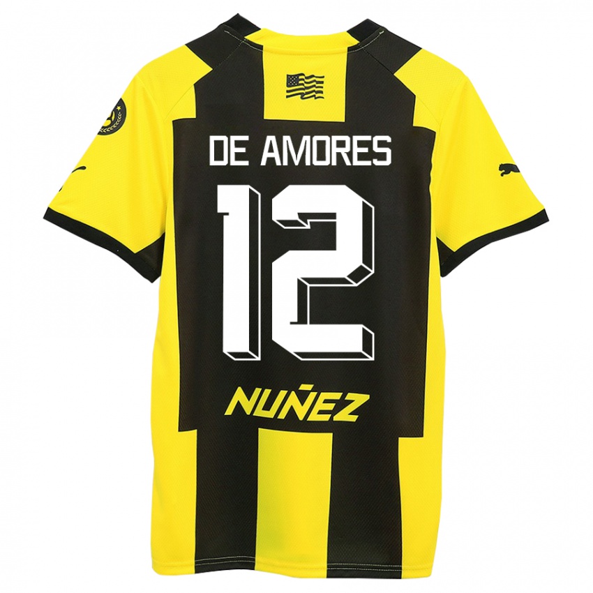 Kinder Guillermo De Amores #12 Gelb Schwarz Heimtrikot Trikot 2023/24 T-Shirt Schweiz