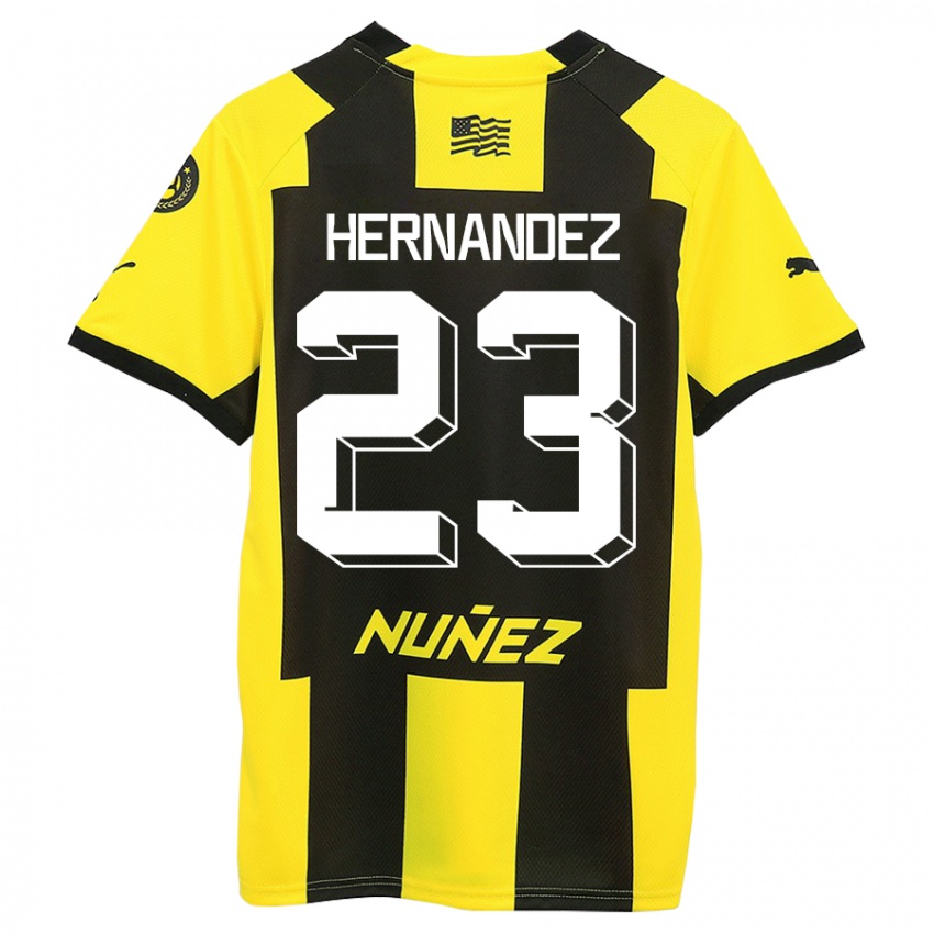 Kinder Abel Hernández #23 Gelb Schwarz Heimtrikot Trikot 2023/24 T-Shirt Schweiz