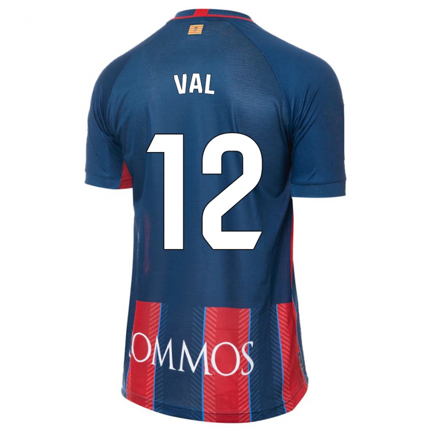 Enfant Maillot Ángel Val #12 Marin Tenues Domicile 2023/24 T-Shirt Suisse
