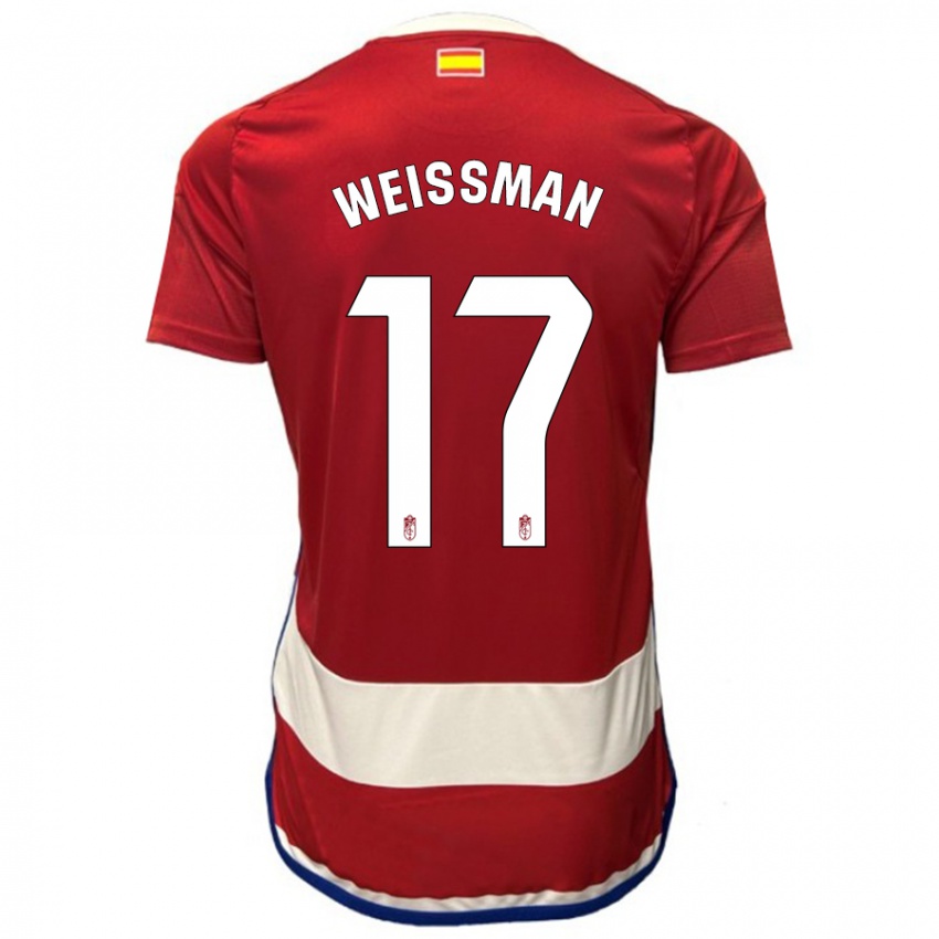 Kinder Shon Weissman #17 Rot Heimtrikot Trikot 2023/24 T-Shirt Schweiz