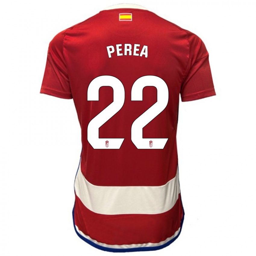 Enfant Maillot Alberto Perea #22 Rouge Tenues Domicile 2023/24 T-Shirt Suisse