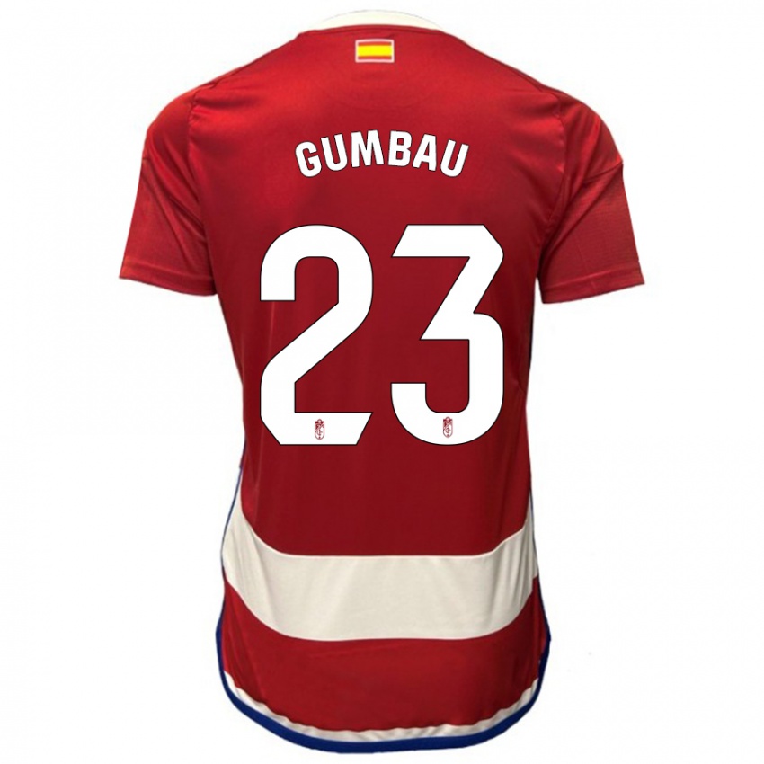 Enfant Maillot Gerard Gumbau #23 Rouge Tenues Domicile 2023/24 T-Shirt Suisse