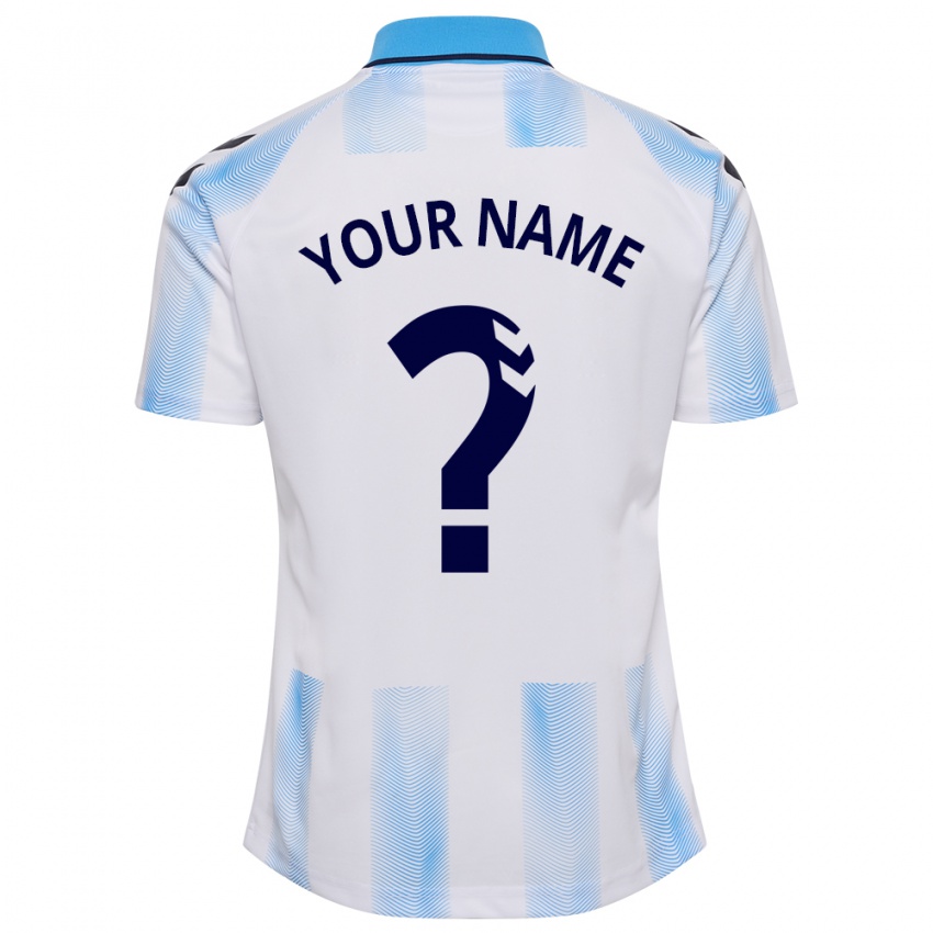 Enfant Maillot Votre Nom #0 Blanc Bleu Tenues Domicile 2023/24 T-Shirt Suisse