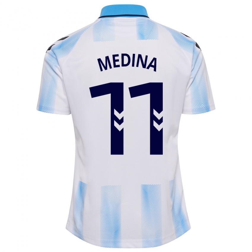 Kinder Kevin Medina #11 Weiß Blau Heimtrikot Trikot 2023/24 T-Shirt Schweiz