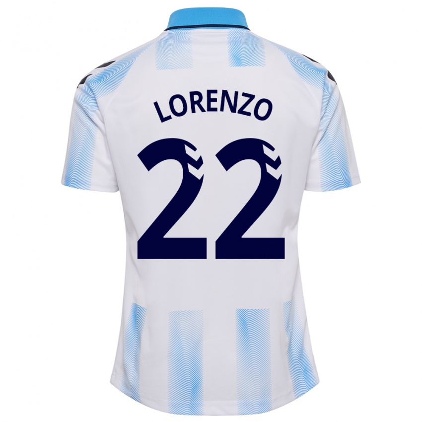 Kinder Dani Lorenzo #22 Weiß Blau Heimtrikot Trikot 2023/24 T-Shirt Schweiz