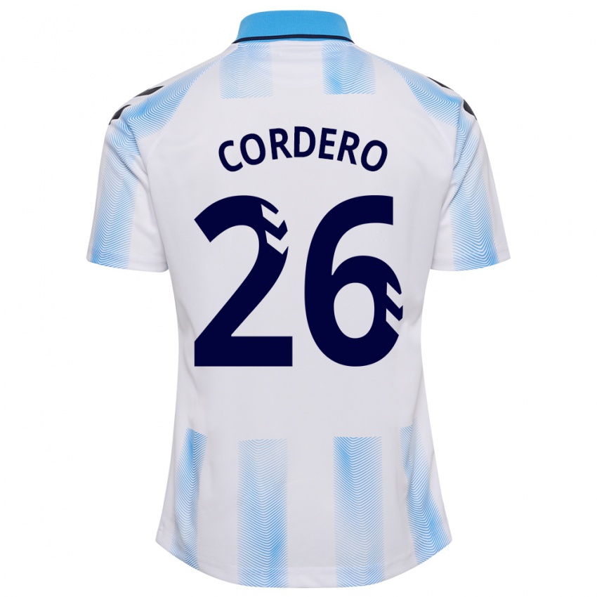 Kinder Antonio Cordero #26 Weiß Blau Heimtrikot Trikot 2023/24 T-Shirt Schweiz