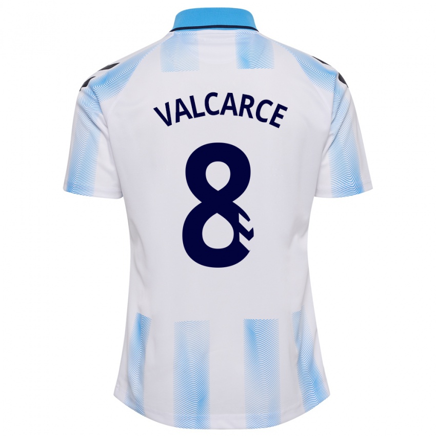 Kinder Alejandro Valcarce #8 Weiß Blau Heimtrikot Trikot 2023/24 T-Shirt Schweiz