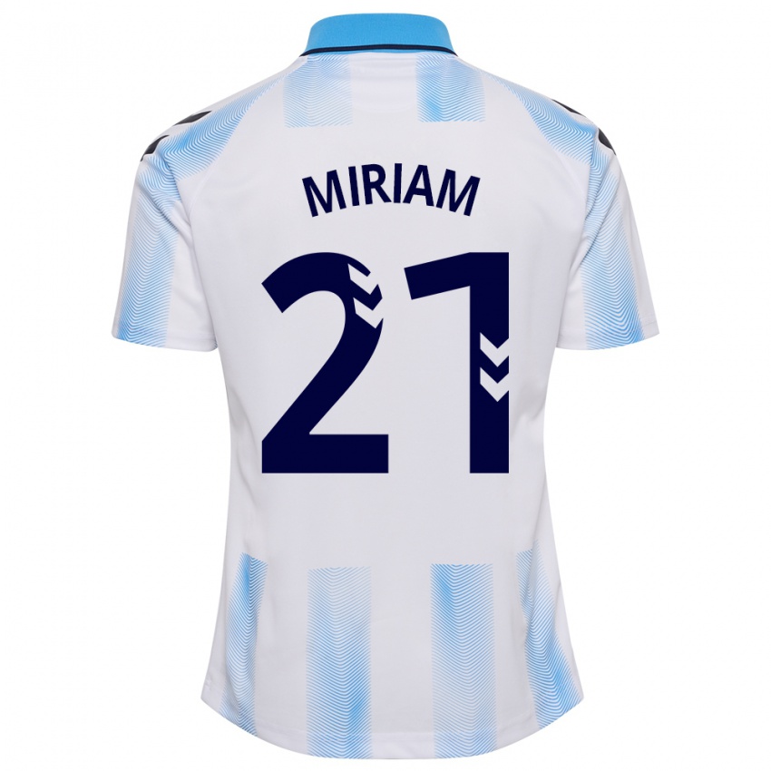 Enfant Maillot Miriam #21 Blanc Bleu Tenues Domicile 2023/24 T-Shirt Suisse