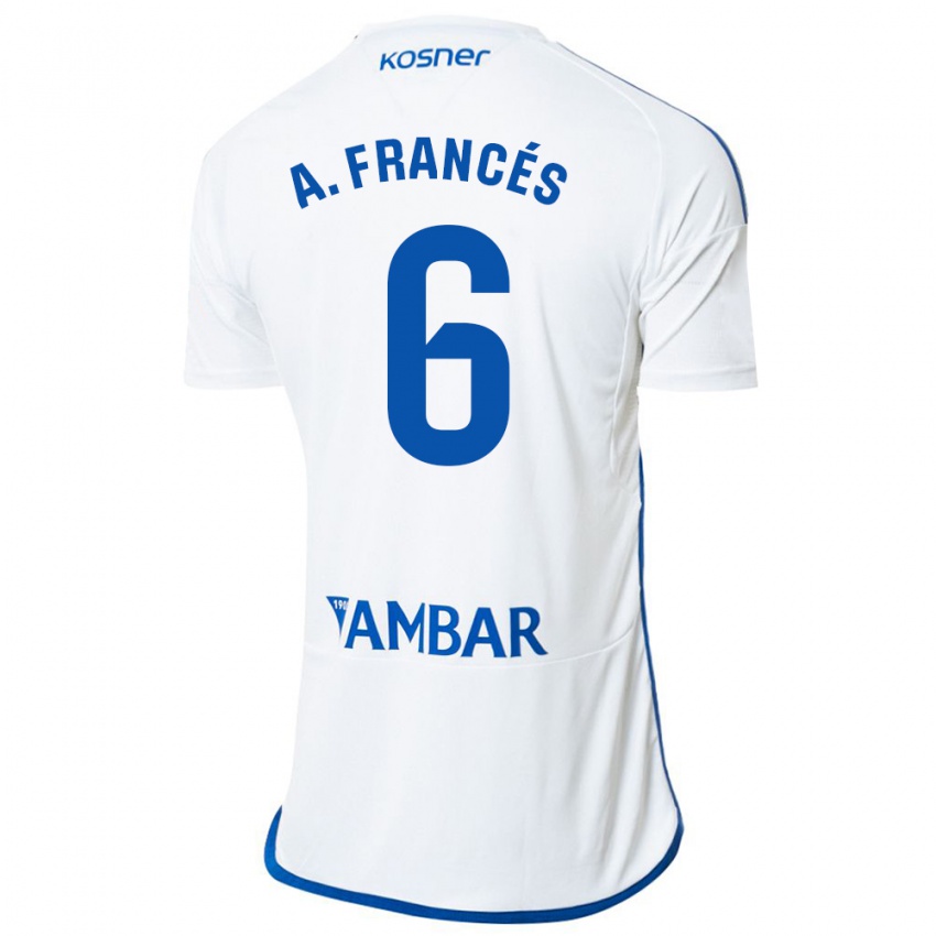 Enfant Maillot Alejandro Francés #6 Blanc Tenues Domicile 2023/24 T-Shirt Suisse
