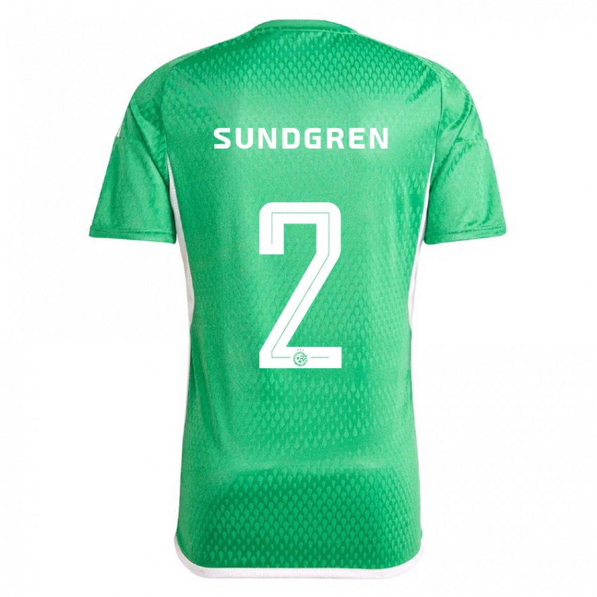 Kinder Daniel Sundgren #2 Weiß Blau Heimtrikot Trikot 2023/24 T-Shirt Schweiz