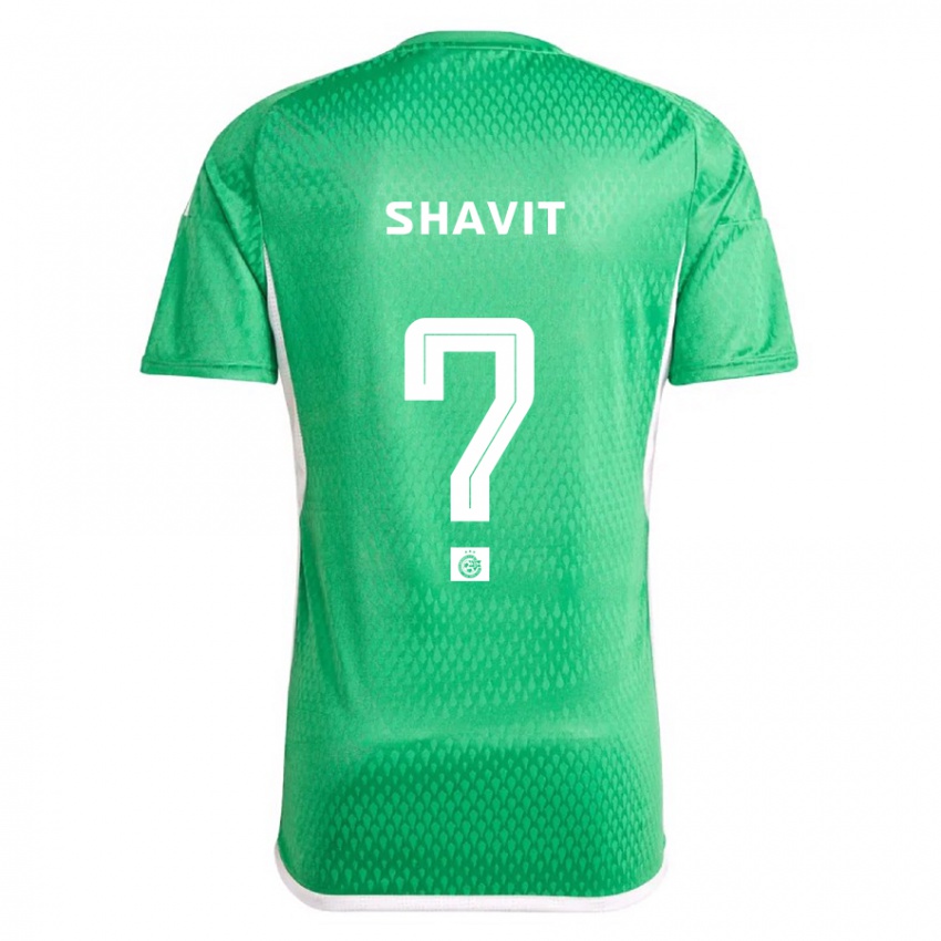 Enfant Maillot Noam Shavit #0 Blanc Bleu Tenues Domicile 2023/24 T-Shirt Suisse