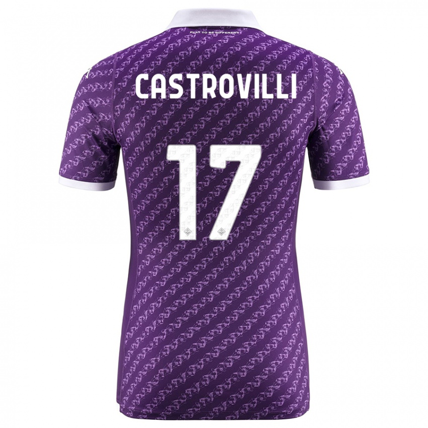 Kinder Gaetano Castrovilli #17 Violett Heimtrikot Trikot 2023/24 T-Shirt Schweiz