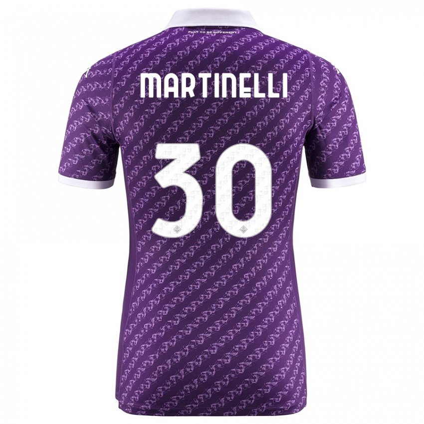 Enfant Maillot Tommaso Martinelli #30 Violet Tenues Domicile 2023/24 T-Shirt Suisse