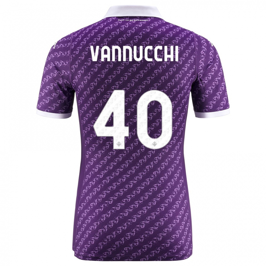 Enfant Maillot Tommaso Vannucchi #40 Violet Tenues Domicile 2023/24 T-Shirt Suisse