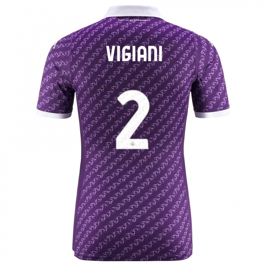 Kinder Lorenzo Vigiani #2 Violett Heimtrikot Trikot 2023/24 T-Shirt Schweiz