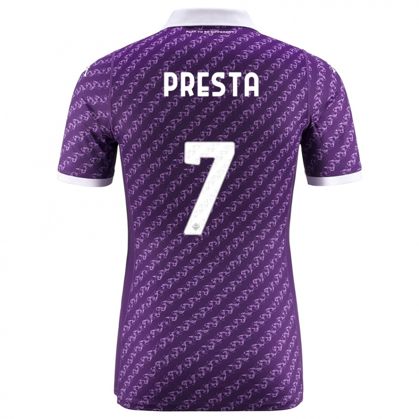 Kinder Francesco Presta #7 Violett Heimtrikot Trikot 2023/24 T-Shirt Schweiz