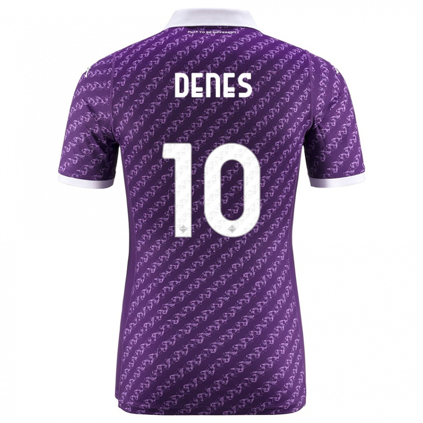 Kinder Adrián Dénes #10 Violett Heimtrikot Trikot 2023/24 T-Shirt Schweiz