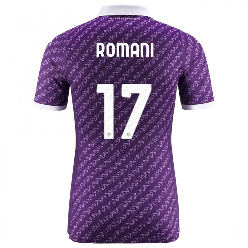 Enfant Maillot Lorenzo Romani #17 Violet Tenues Domicile 2023/24 T-Shirt Suisse