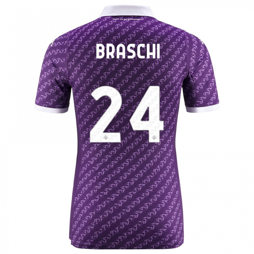 Kinder Riccardo Braschi #24 Violett Heimtrikot Trikot 2023/24 T-Shirt Schweiz