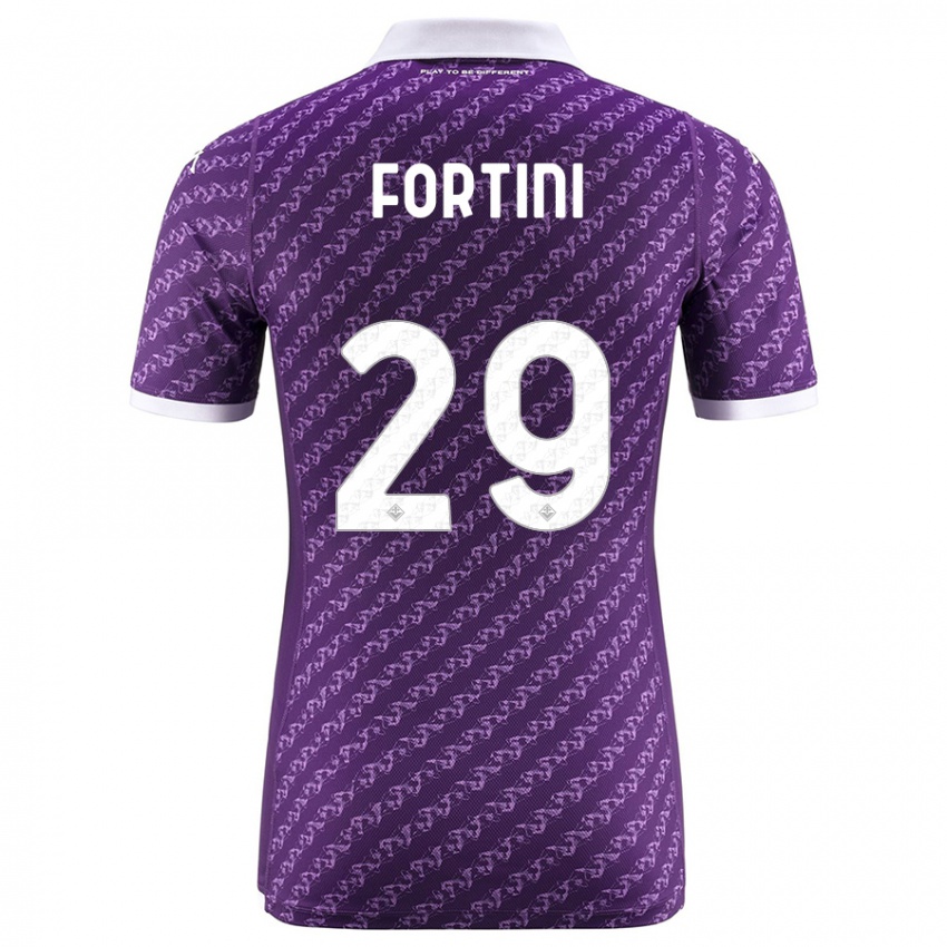 Kinder Niccolò Fortini #29 Violett Heimtrikot Trikot 2023/24 T-Shirt Schweiz