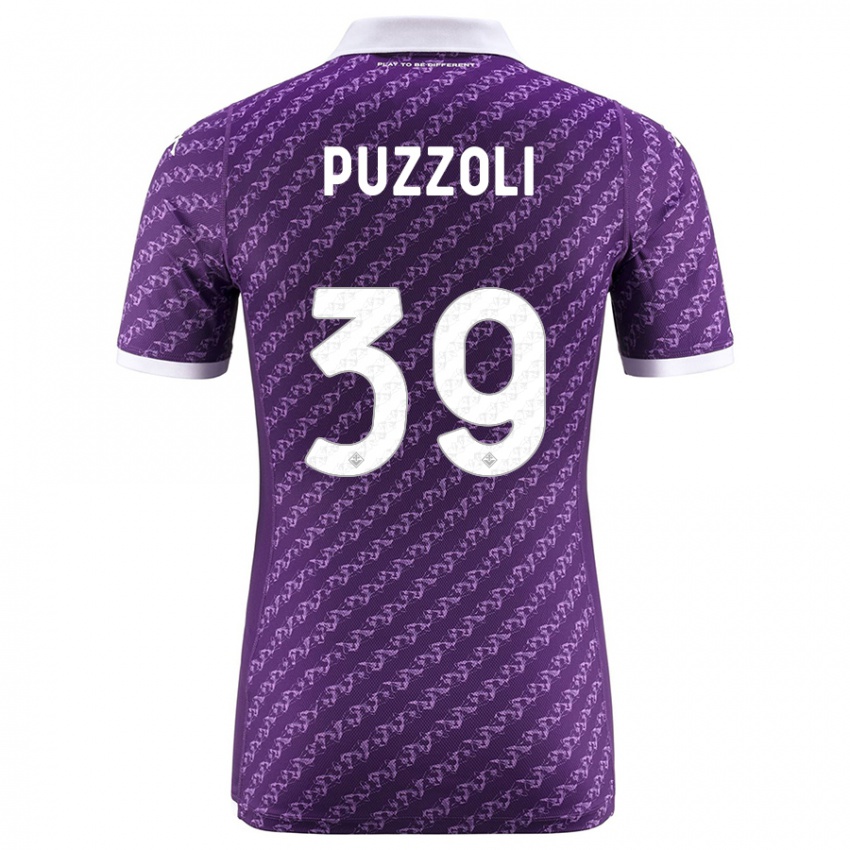 Enfant Maillot Giorgio Puzzoli #39 Violet Tenues Domicile 2023/24 T-Shirt Suisse