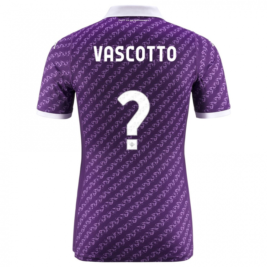 Enfant Maillot Edoardo Vascotto #0 Violet Tenues Domicile 2023/24 T-Shirt Suisse