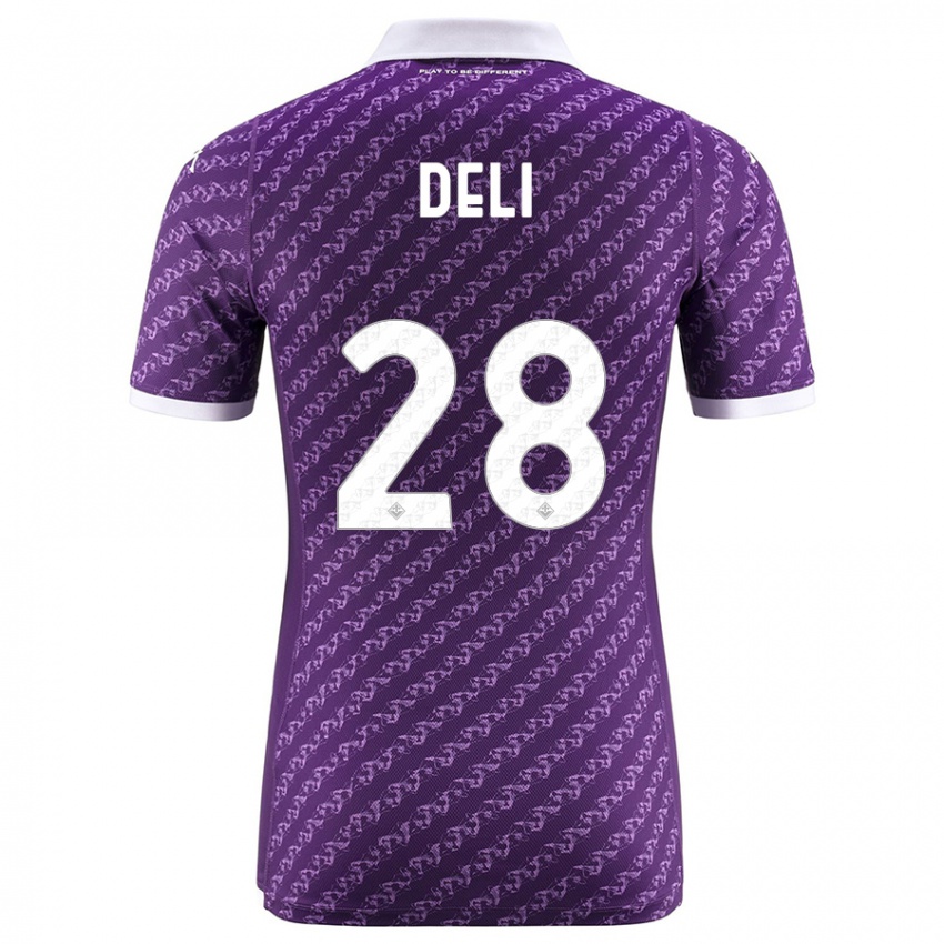 Enfant Maillot Lapo Deli #28 Violet Tenues Domicile 2023/24 T-Shirt Suisse