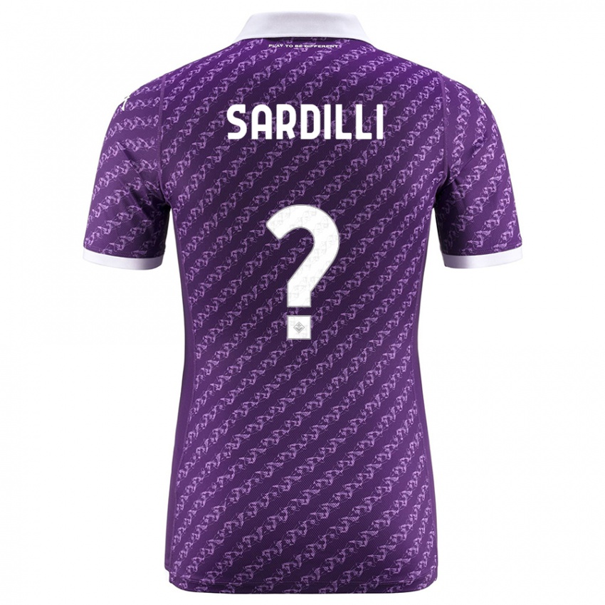 Enfant Maillot Davide Sardilli #0 Violet Tenues Domicile 2023/24 T-Shirt Suisse