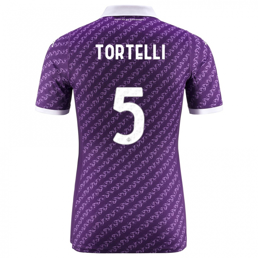 Enfant Maillot Alice Tortelli #5 Violet Tenues Domicile 2023/24 T-Shirt Suisse