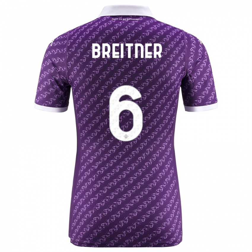 Kinder Stephanie Breitner #6 Violett Heimtrikot Trikot 2023/24 T-Shirt Schweiz