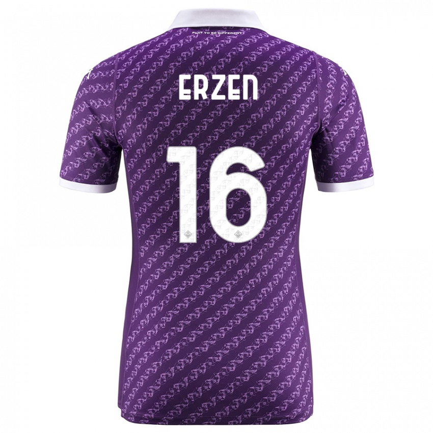 Kinder Kaja Erzen #16 Violett Heimtrikot Trikot 2023/24 T-Shirt Schweiz