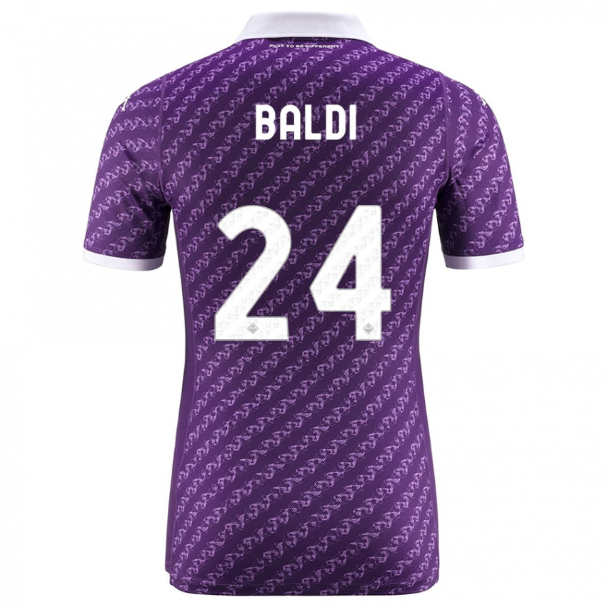 Enfant Maillot Rachele Baldi #24 Violet Tenues Domicile 2023/24 T-Shirt Suisse