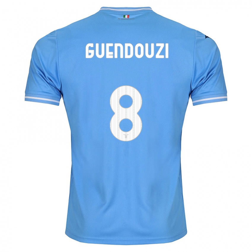 Enfant Maillot Matteo Guendouzi #8 Bleu Tenues Domicile 2023/24 T-Shirt Suisse