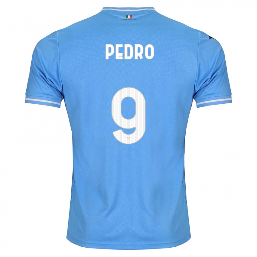 Enfant Maillot Pedro #9 Bleu Tenues Domicile 2023/24 T-Shirt Suisse