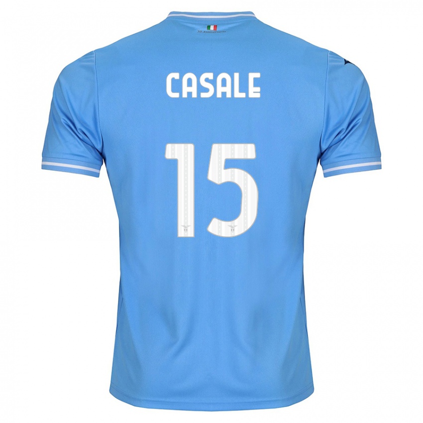 Enfant Maillot Nicolò Casale #15 Bleu Tenues Domicile 2023/24 T-Shirt Suisse