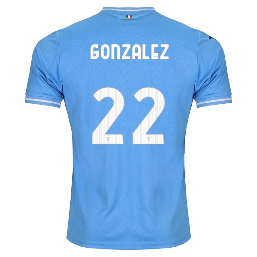 Enfant Maillot Diego González #22 Bleu Tenues Domicile 2023/24 T-Shirt Suisse