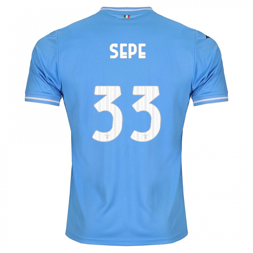 Enfant Maillot Luigi Sepe #33 Bleu Tenues Domicile 2023/24 T-Shirt Suisse