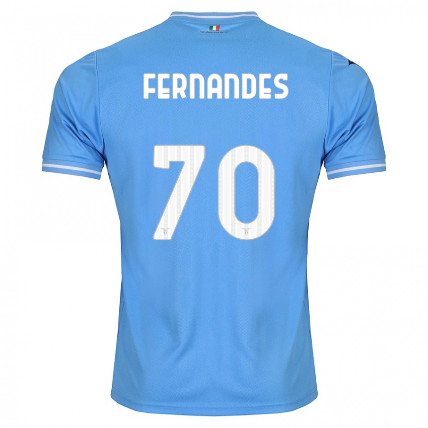Enfant Maillot Saná Fernandes #70 Bleu Tenues Domicile 2023/24 T-Shirt Suisse