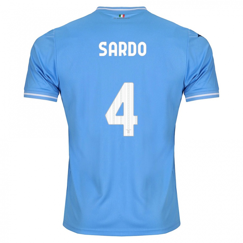 Enfant Maillot Jacopo Sardo #4 Bleu Tenues Domicile 2023/24 T-Shirt Suisse