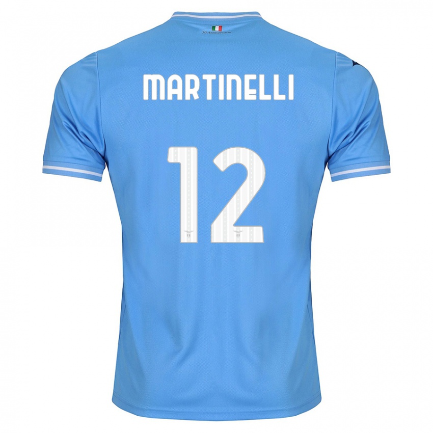 Enfant Maillot Leonardo Martinelli #12 Bleu Tenues Domicile 2023/24 T-Shirt Suisse