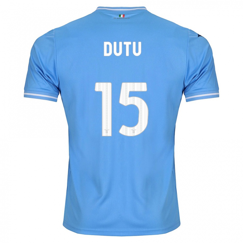 Kinder Matteo Dutu #15 Blau Heimtrikot Trikot 2023/24 T-Shirt Schweiz