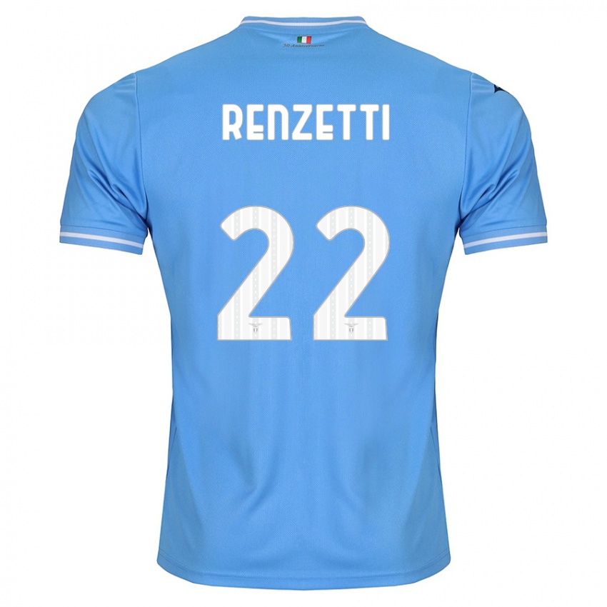 Enfant Maillot Davide Renzetti #22 Bleu Tenues Domicile 2023/24 T-Shirt Suisse