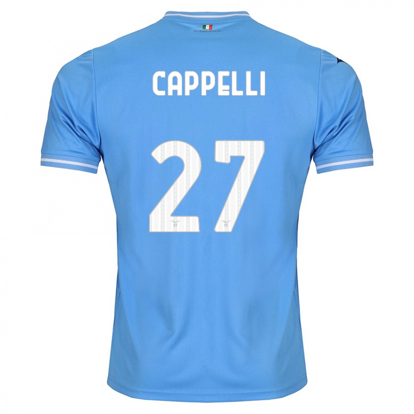 Enfant Maillot Tommaso Cappelli #27 Bleu Tenues Domicile 2023/24 T-Shirt Suisse