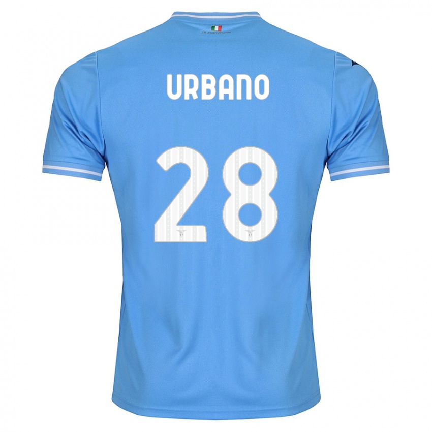 Enfant Maillot Nicolò Urbano #28 Bleu Tenues Domicile 2023/24 T-Shirt Suisse