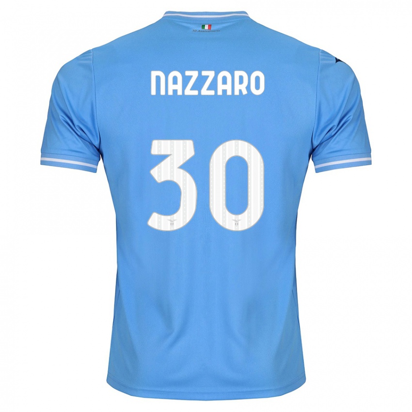 Enfant Maillot Marco Nazzaro #30 Bleu Tenues Domicile 2023/24 T-Shirt Suisse