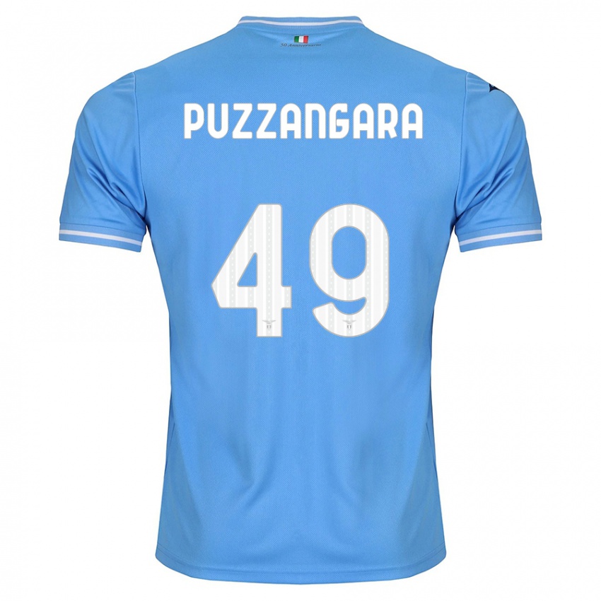 Enfant Maillot Angelo Antonio Puzzangara #49 Bleu Tenues Domicile 2023/24 T-Shirt Suisse